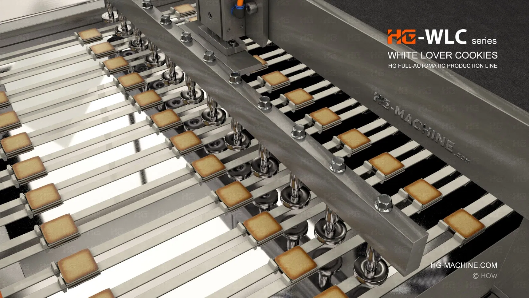 Fully Automatic White Lover Cookies Biscuit Production Line for Industrial Use