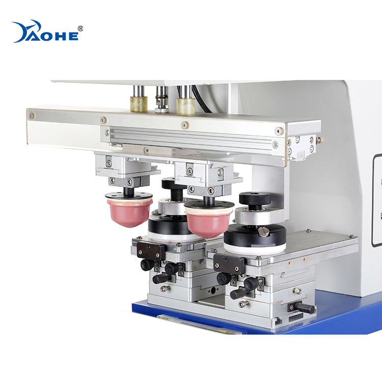 Double Pads Double Color Ink Cup Offset Printing Machine with Shuttle Worktable