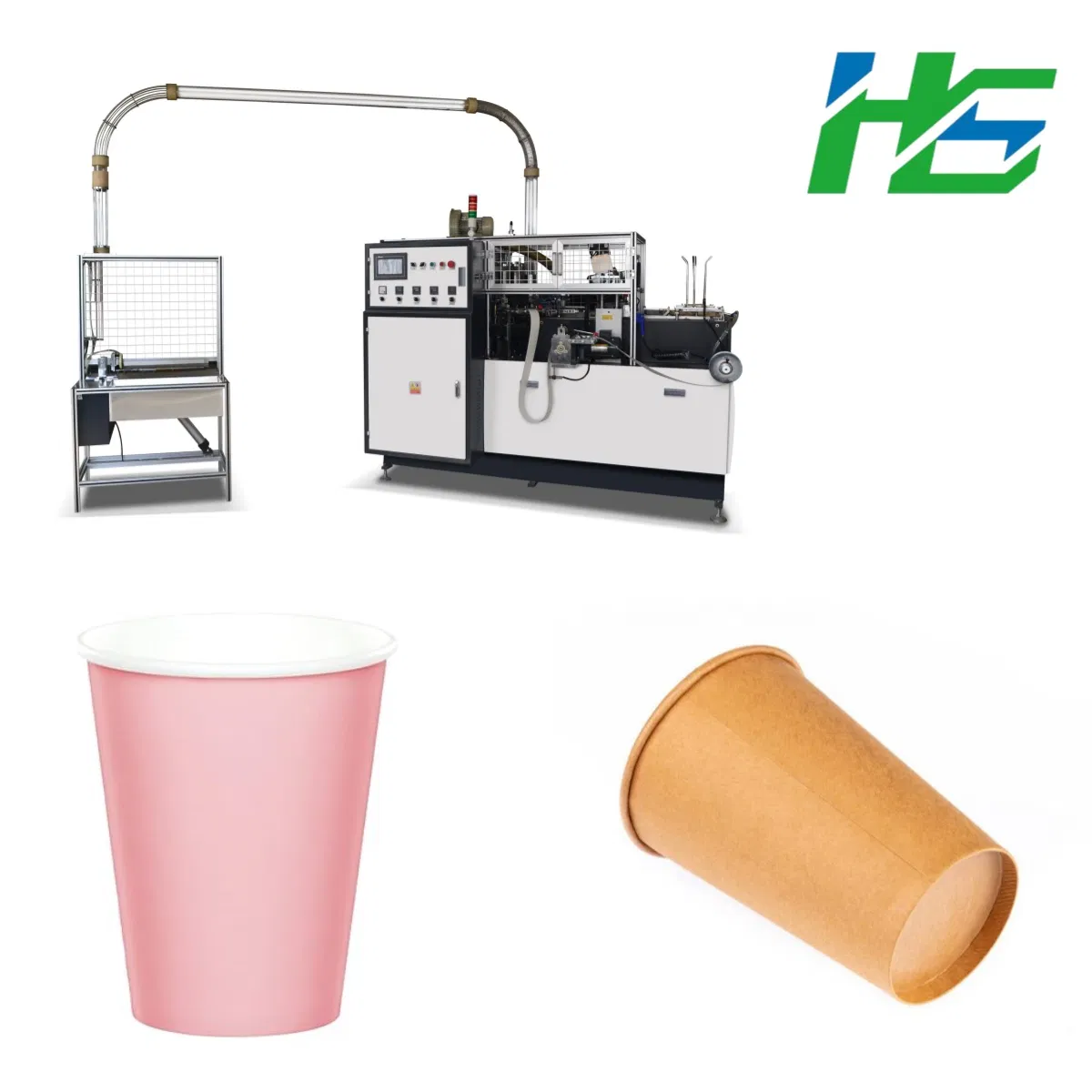 Flexible-Adjustment 3000kg Intuitive-Display Double Wall Paper Cup Machine