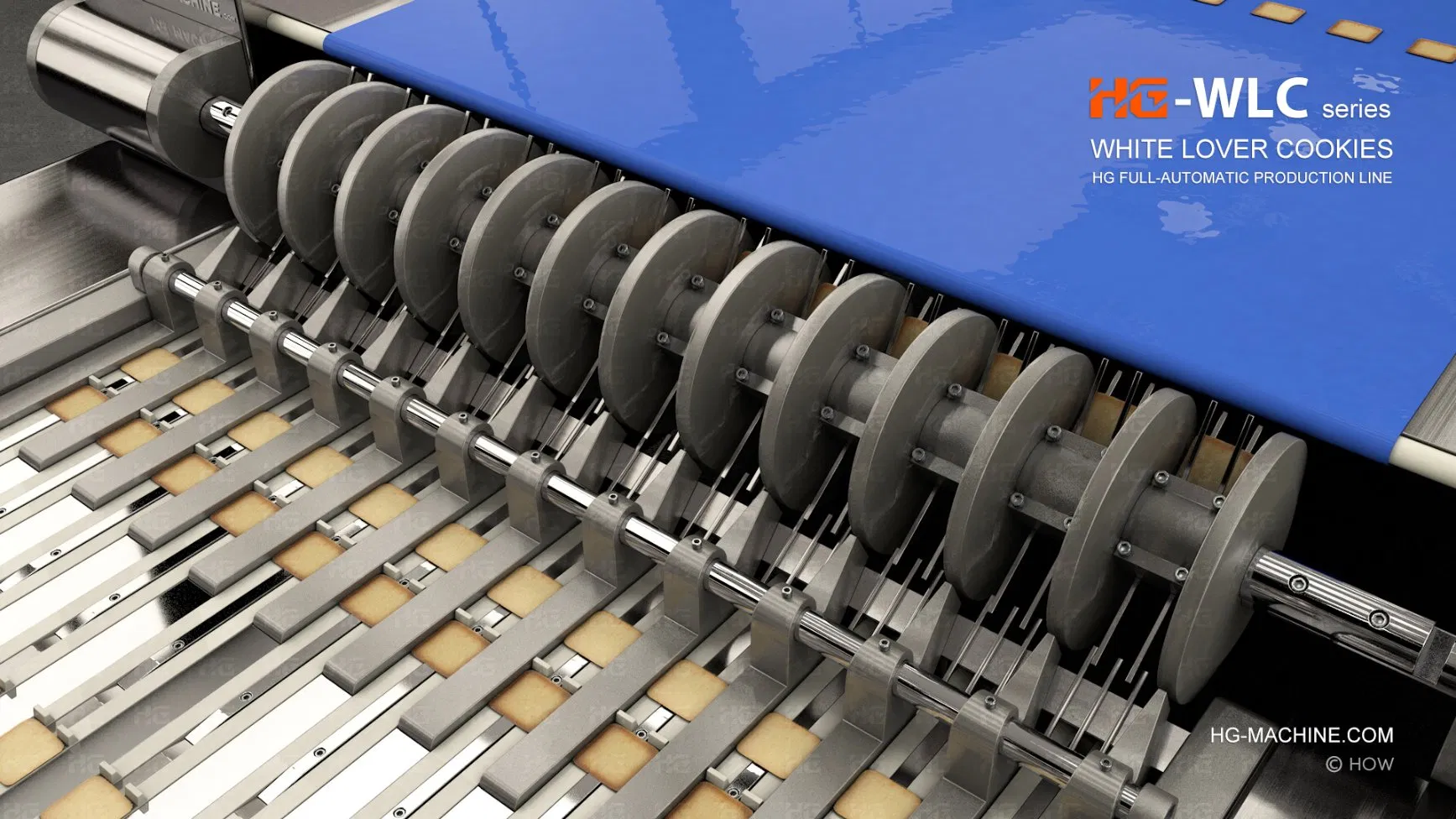 Fully Automatic White Lover Cookies Biscuit Production Line for Industrial