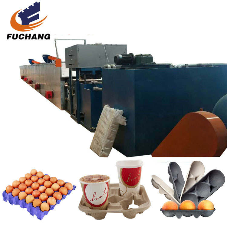 Waste Paper Recycling Machine Bottle Tray Coffee Cup Tray Making Machine Line