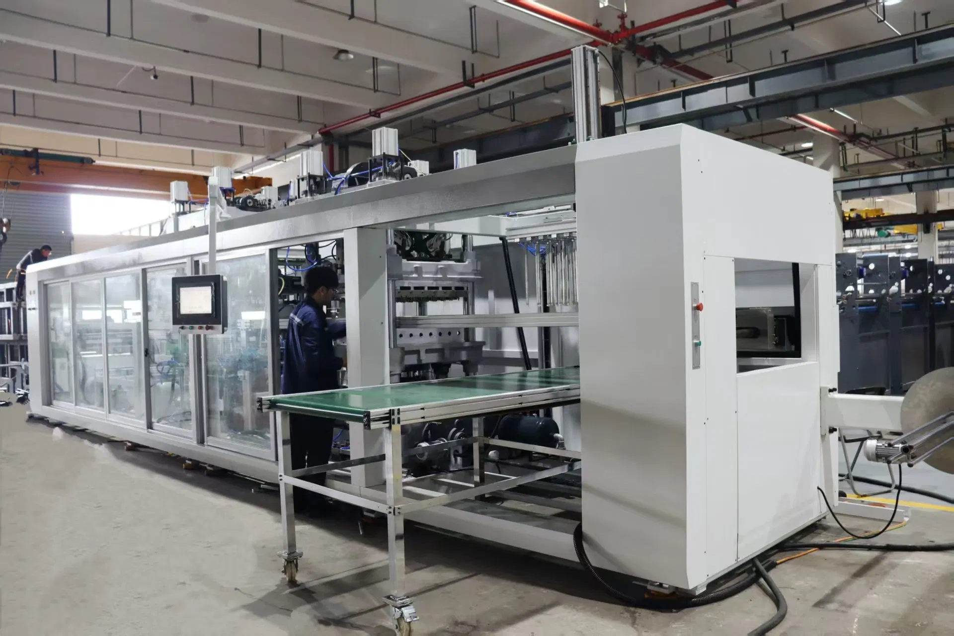 Automatic Plastic Fruits Clamshell Fast Food Packages Box Tray Paper Coffee Cup Lid Cover Container Plastic Thermoforming Forming Making Machine