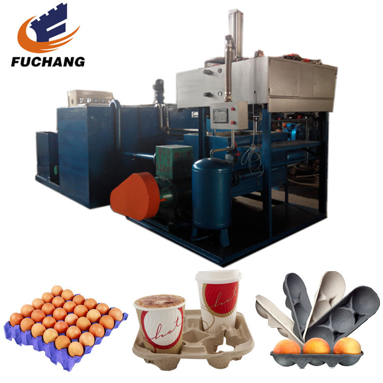 Waste Paper Recycling Machine Bottle Tray Coffee Cup Tray Making Machine Line