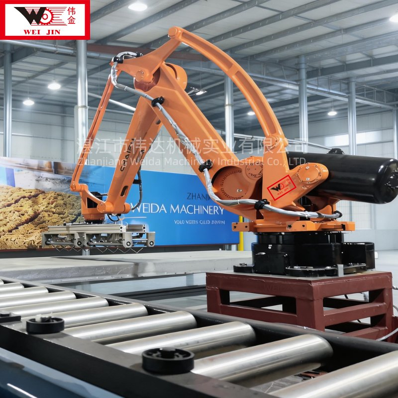 Automatic Rubber Block Handling Robot Arm for Drying Cart Labor-Saving Packing &amp; Stacking Automation Equipment for Natural Rubber Processing
