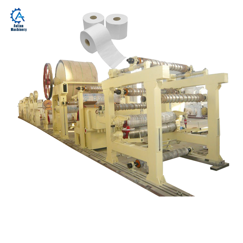 Waste Cardboard and Books Pulp Toilet Paper Making Machine Line
