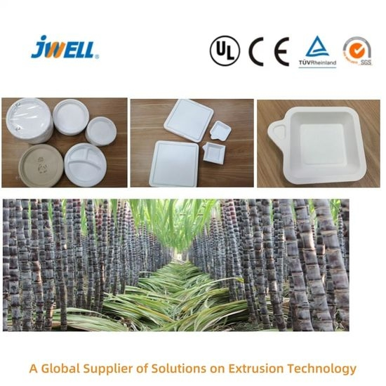 Jwell Low Price Semi Automatic Sugarcane Bagasse Paper Pulp Molding Tableware Making Machine for Take Away Plate Lunch Box Bowl Tray Cup Lid Plate Clamshell