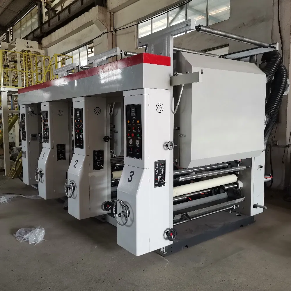 Leading Factory High Speed PVC UV Foil BOPP PE Inline Large Format 2 4 5 6 Color Label Paper Cup Plastic Film Bag Flexography Printing Machine Price