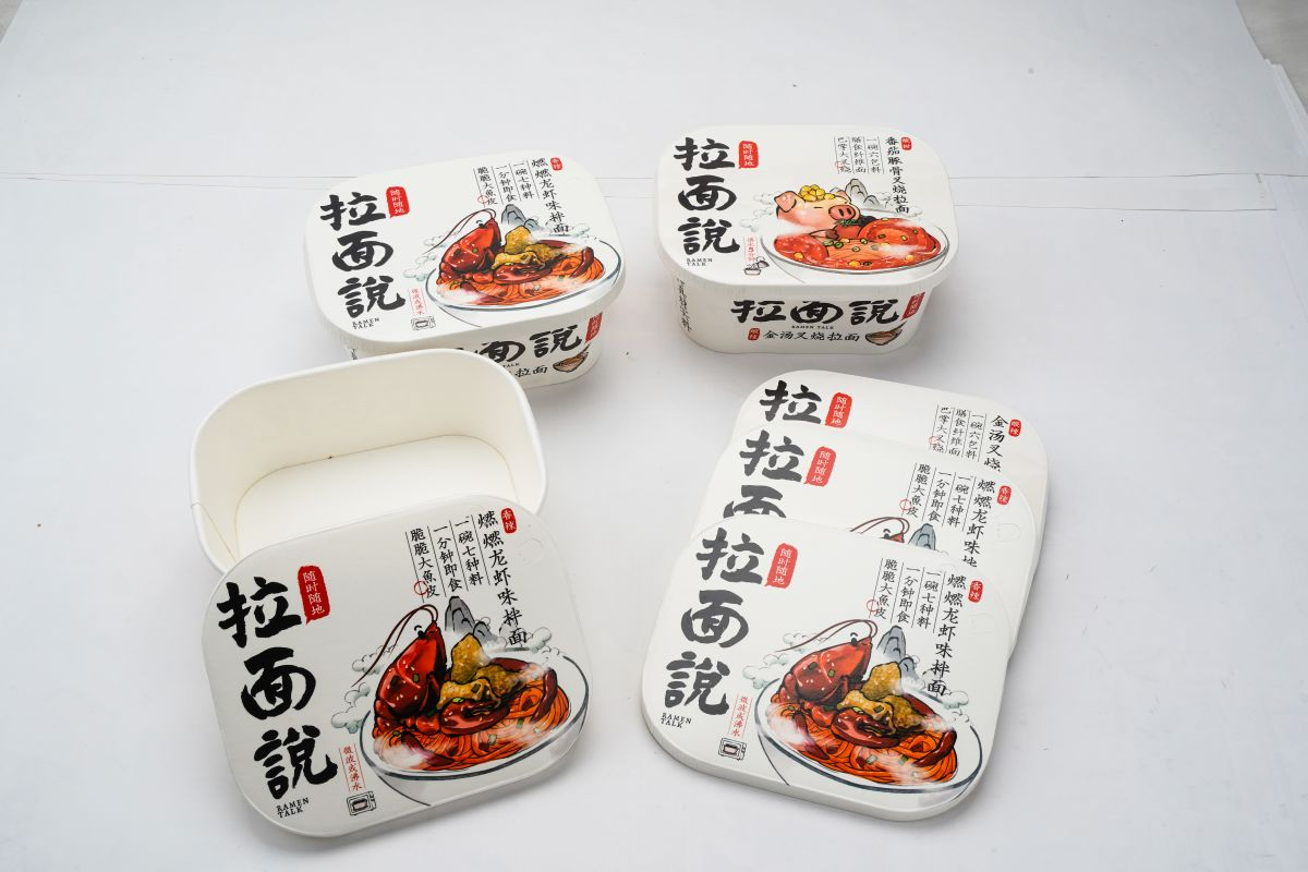 Square Bowl Forming Machine with Paper Lid Equipment