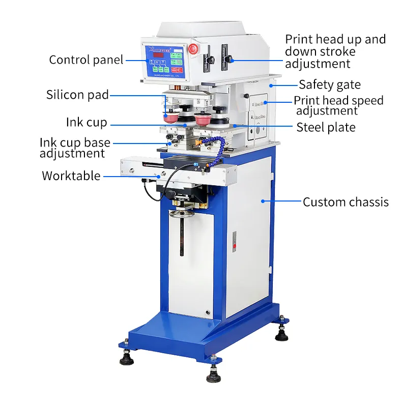 Double Pads Double Color Ink Cup Offset Printing Machine