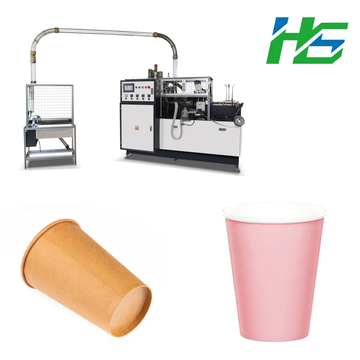 Flexible-Adjustment 3000kg Intuitive-Display Double Wall Paper Cup Machine