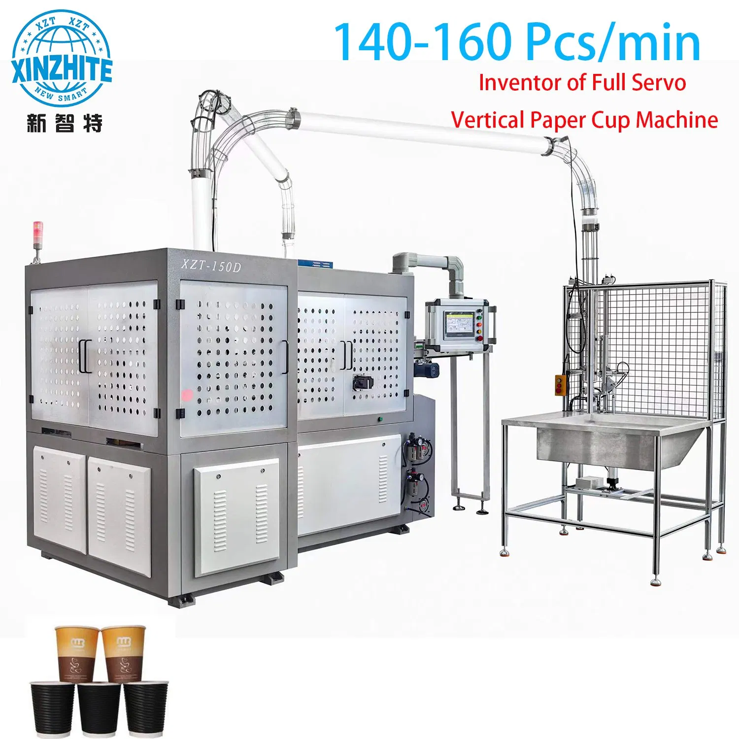 Custom 8oz 12oz 16oz Kraft Paper Cup Ripple Wall Coffee Cup Disposable Paper Cups Making Machine for Tea Drink Family Party Shop