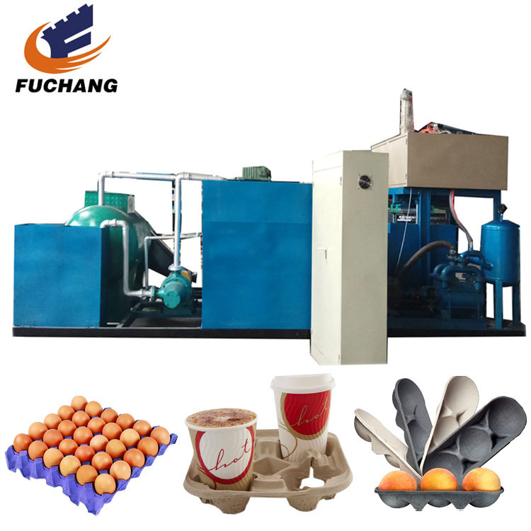 Waste Paper Recycling Machine Bottle Tray Coffee Cup Tray Making Machine Line