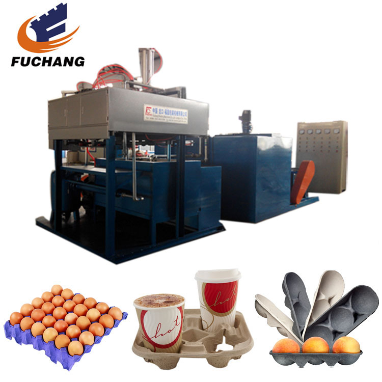 Waste Paper Recycling Machine Bottle Tray Coffee Cup Tray Making Machine Line