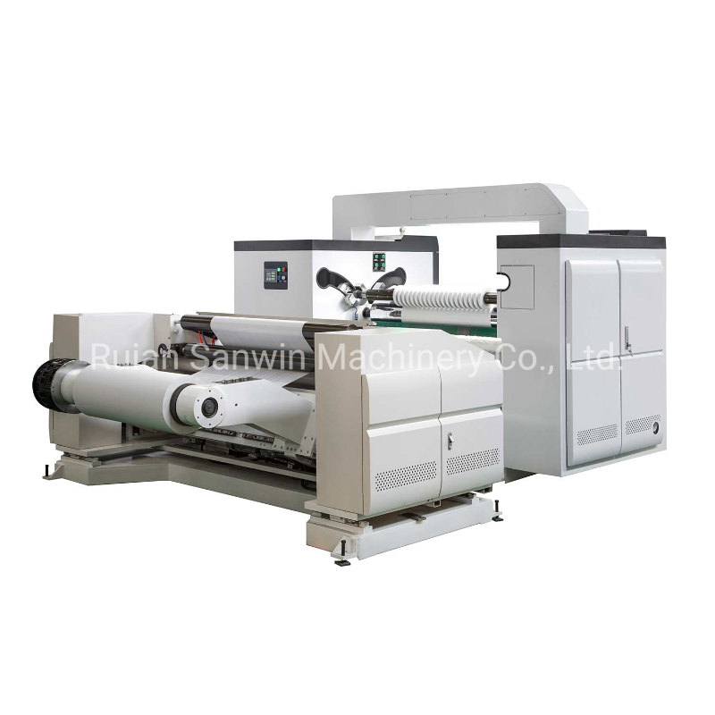 High Speed Automatic Label Non Woven Fabric Plastic Film PE BOPP CPP Pet PVC Aluminum Foil Jumbo Roll Paper Cup Paper Slitting Machine
