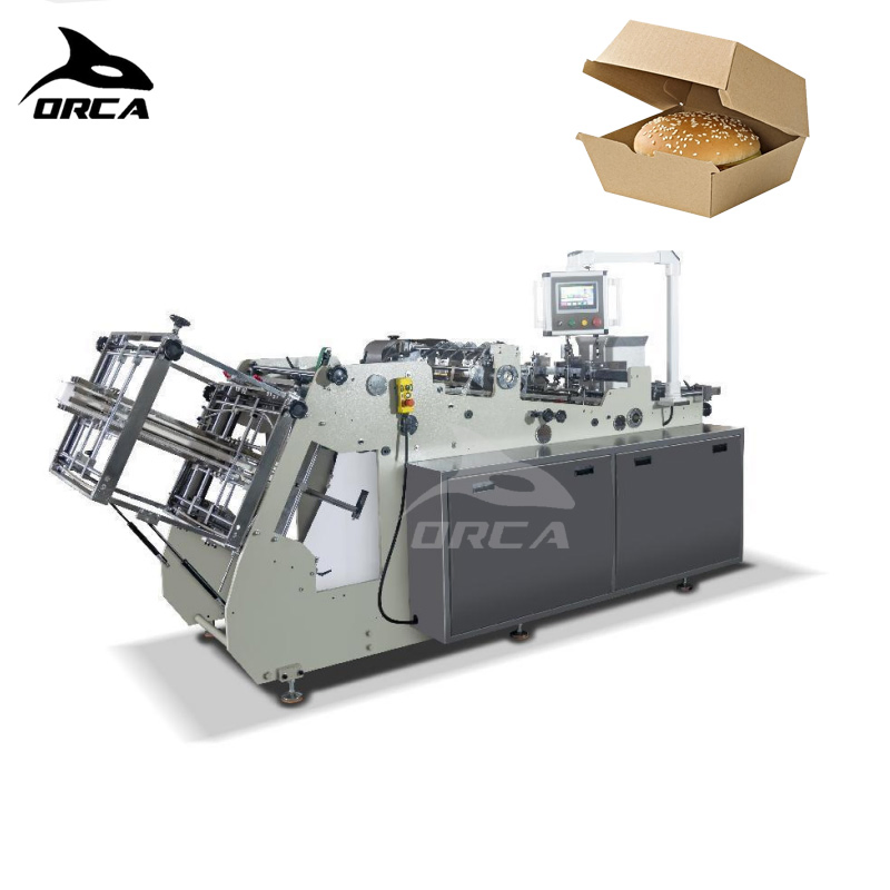 High Speed Automatic 2 Lanes Disposable Hamburger Paper Lunch Forming Machine Take Away Food Container Making Machine