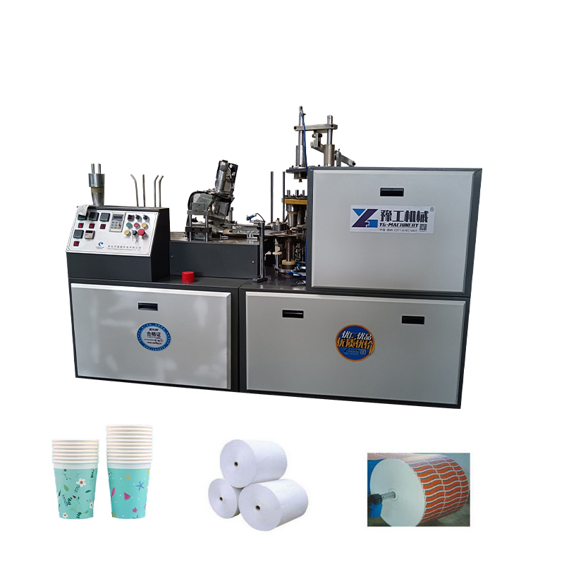 Automatic Paper Feeding One Time Fan Paper Cup Coating Machine with Handle