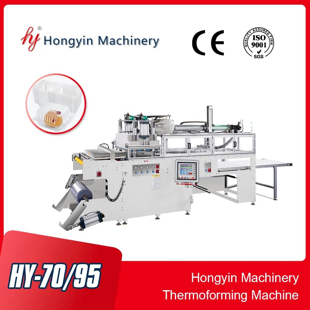 Full-Automatic Plastic Covers of Paper Bowl Thermoforming Machine Pet Lids Packaging Making Machine