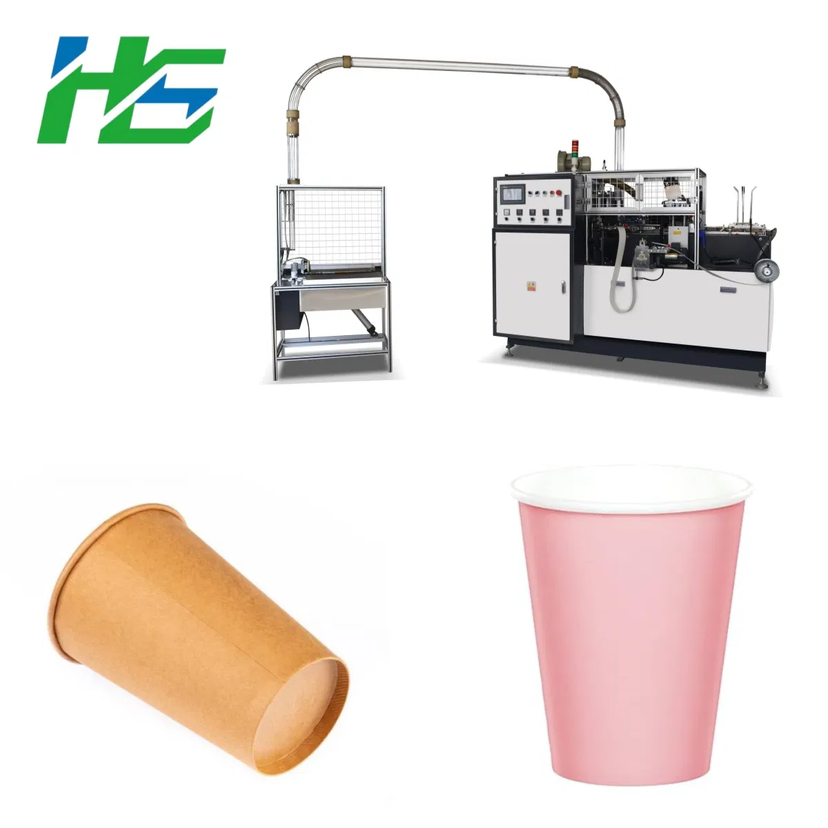 Flexible-Adjustment 3000kg Intuitive-Display Double Wall Paper Cup Machine