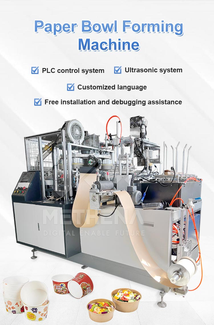 High Speed 70PCS / Min 75oz Bake Paper Bowl Form Machine for Paper Soup Cup