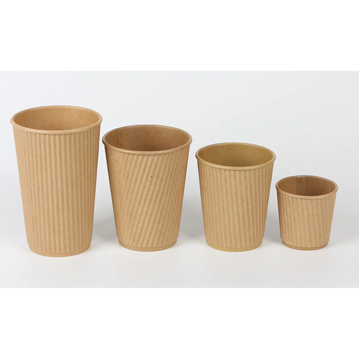 Golden Cup Disposable Customized Printed Paper Cup Ripple Wall Hot Paper Coffee Cups Forming Machine