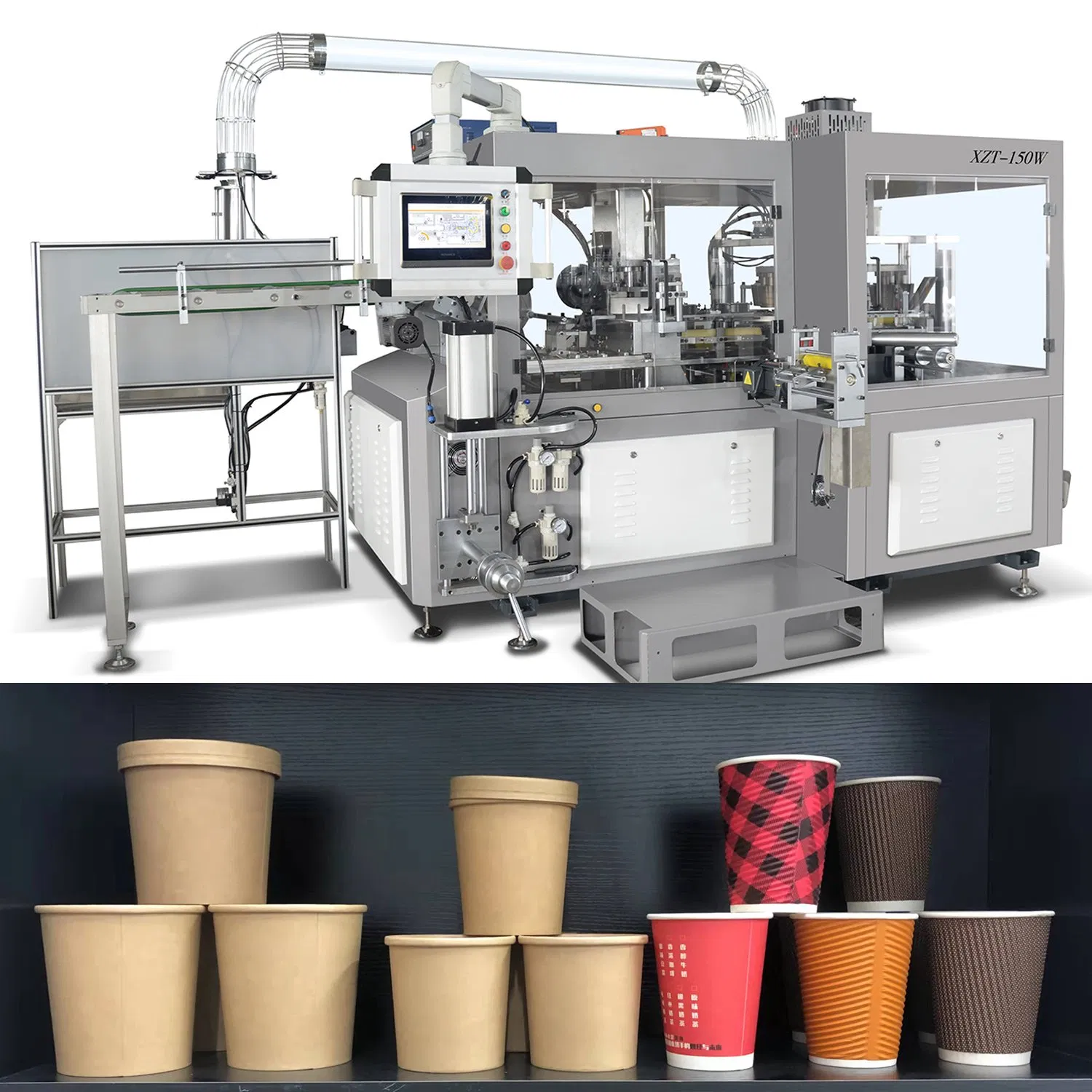 Customized 500ml Disposable Takeaway Salad Round Container Kraft Paper Bowl Making Machine