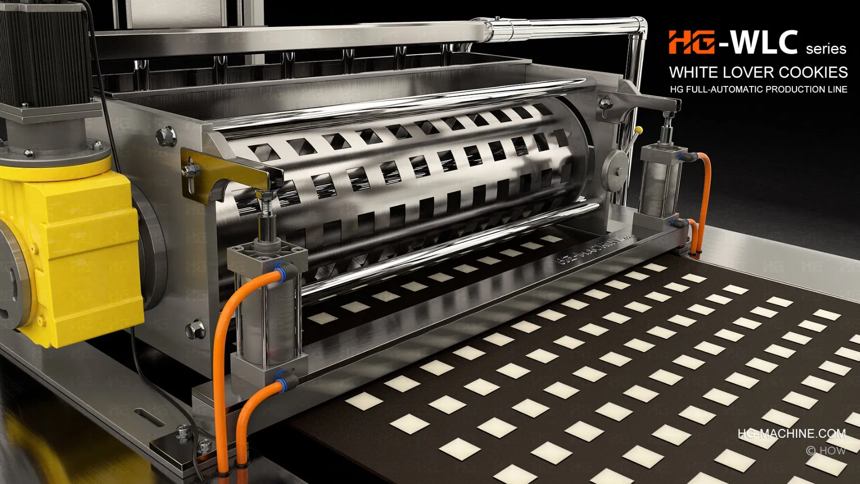 Fully Automatic White Lover Cookies Biscuit Production Line for Industrial