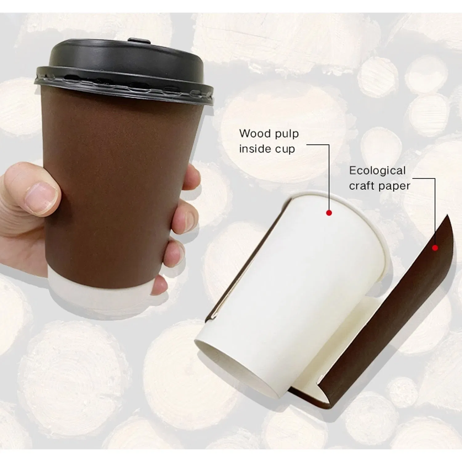 Goldencup Easy Operation Ripple Hollow Double Wall Paper Cup Outsleeve Forming Machine