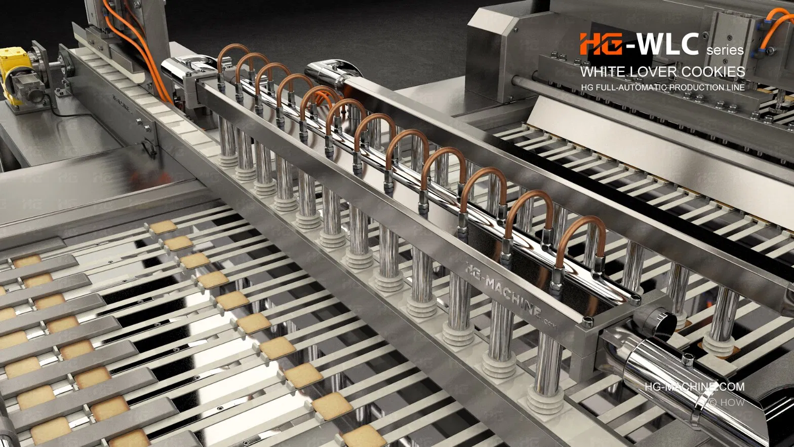 Fully Automatic White Lover Cookies Biscuit Production Line for Industrial Use