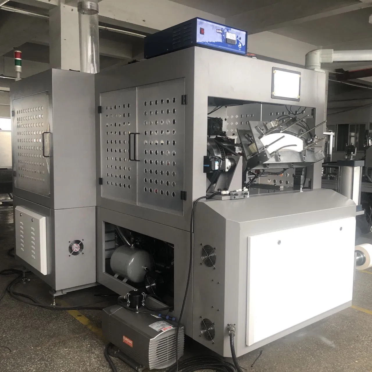 100% Eco Friendly Biodegradable Food Packaging Cup Bowl PLA PE Coating Disposable Brown Round Kraft Paper Salad Bowl Making Machine