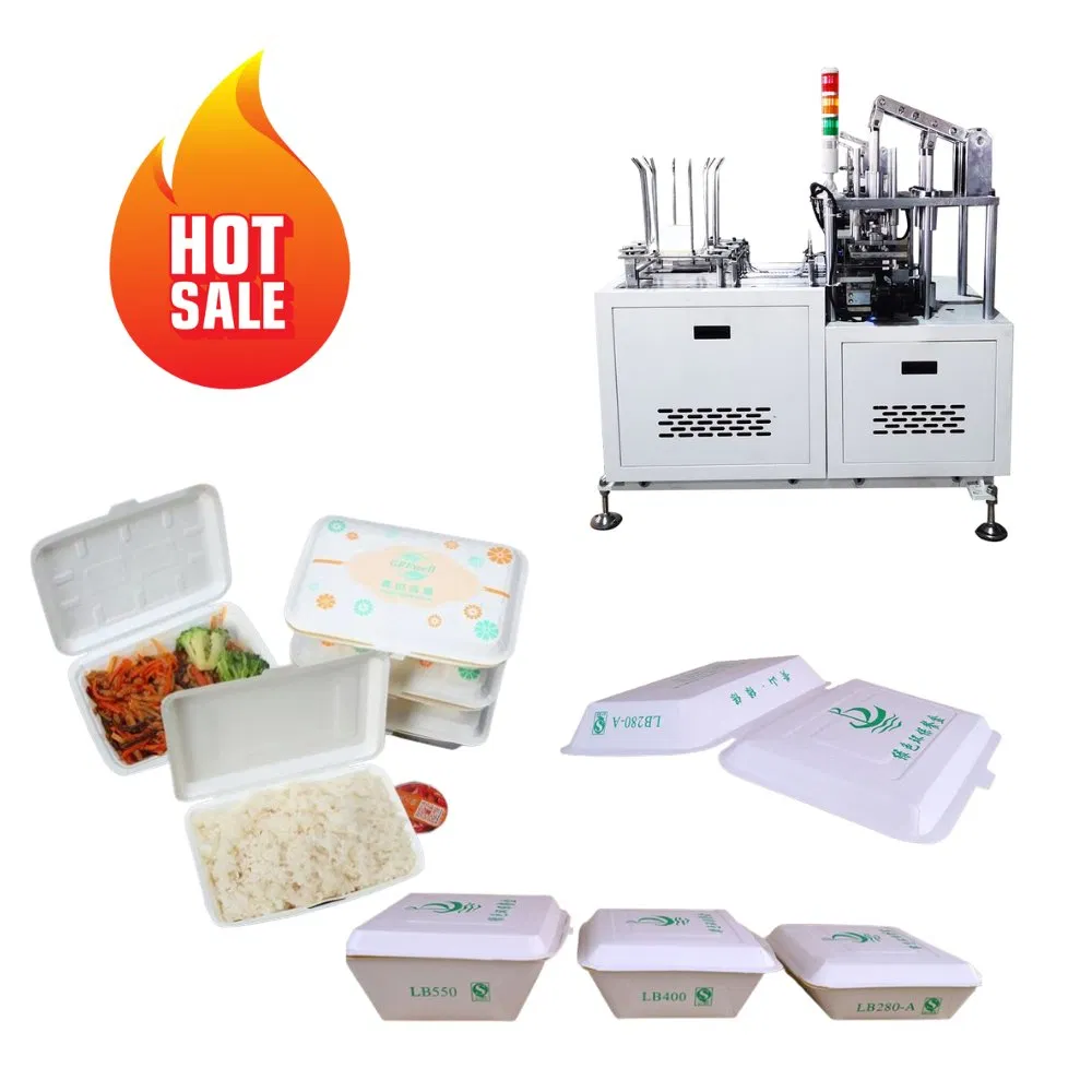 Multifunctional Rice Box Container Erecting Paper Takeaway Food Packaging Box Forming Machine