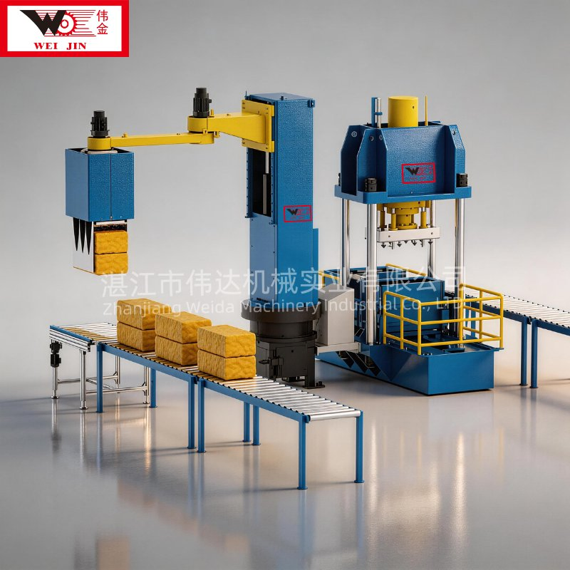 Automatic Rubber Block Handling Robot Arm for Drying Cart Labor-Saving Packing &amp; Stacking Automation Equipment for Natural Rubber Processing