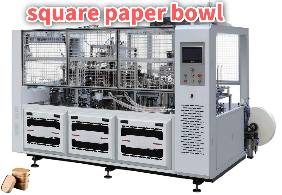 Square Salad Paper Food Takeaway Bowls Forming Machine