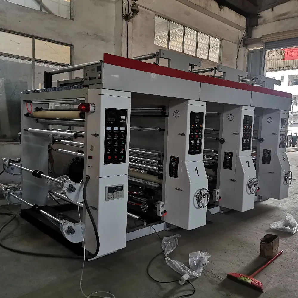 Leading Factory High Speed PVC UV Foil BOPP PE Inline Large Format 2 4 5 6 Color Label Paper Cup Plastic Film Bag Flexography Printing Machine Price