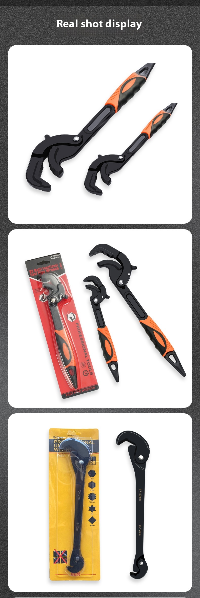 Wholesale Industrial Metric High Carbon Steel Non-Sparking Universal Open End Wrench with 1 Year Warranty for Plumbing