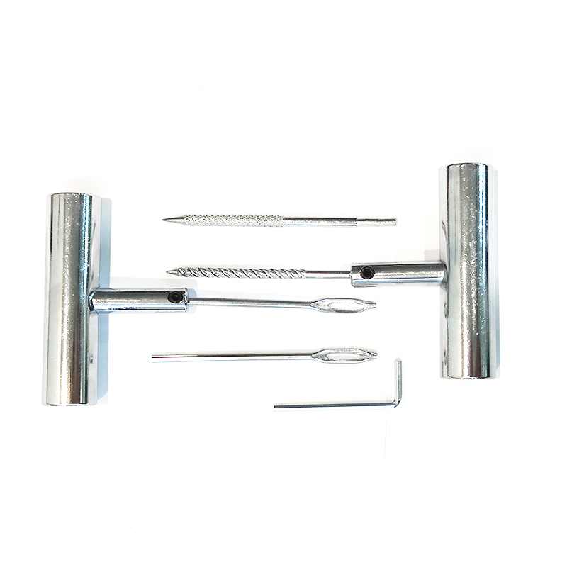 Durable Quick Car Tire Repair Tool Kit with Steel Hollow Hand Tool Kits for Heavy Duty Tires Made of and Metal Material