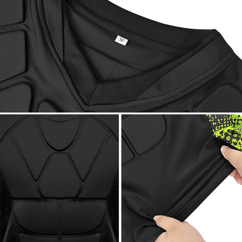 EVA Padded Football Compression Padded Shirt Moisture Wicking Body Armor Sports Safety Protective Wear