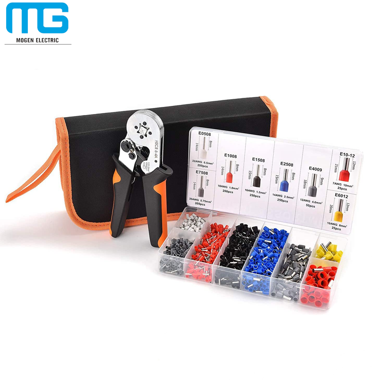 Ferrule Crimping Tool Kit With 1200PCS Ferrules Insulated Wire End Terminals Connectors