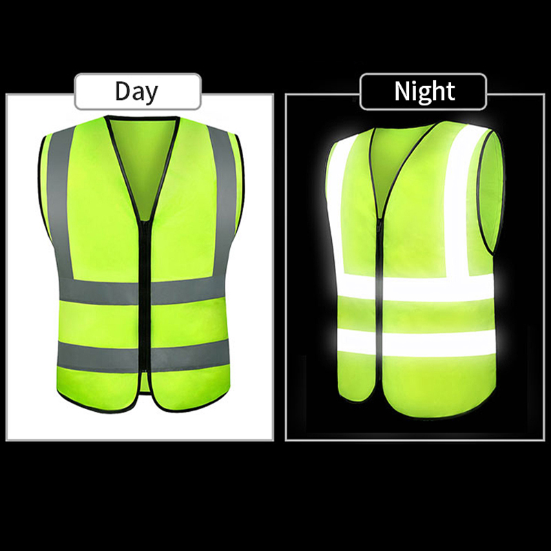 2XL Hi-Vis Construction Vest White Beige Cotton Work Safety Vest Logo Children's Traffic Visibility Cooling Breathable Work