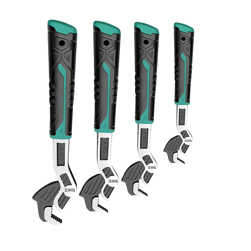 Multifunctional Adjusting Pipe 6 8 10 12 Inch Chrome Steel Plumbing Tools Large Caliber Self Locking Adjustable Wrench