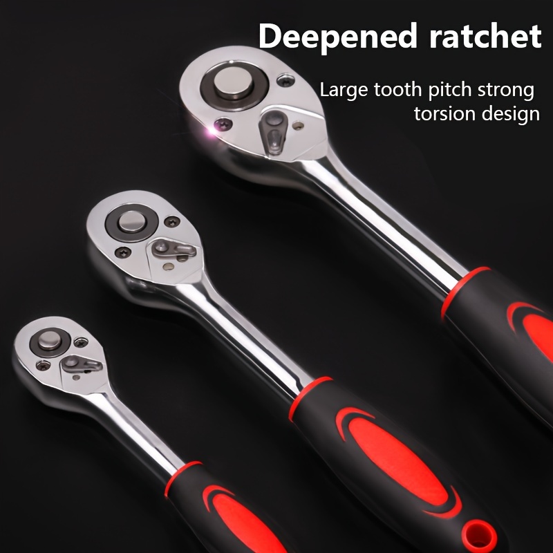 121pcs Auto Repair DIY Mechanic's Tool Set Quick Ratchet Wrench Screwdriver Sockets with Bit OEM Hard Case Household Manual