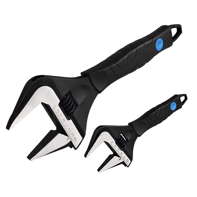 MAXPOWER 200mm Plumbing Adjustable Wide Mouth Wrench with Soft Grip