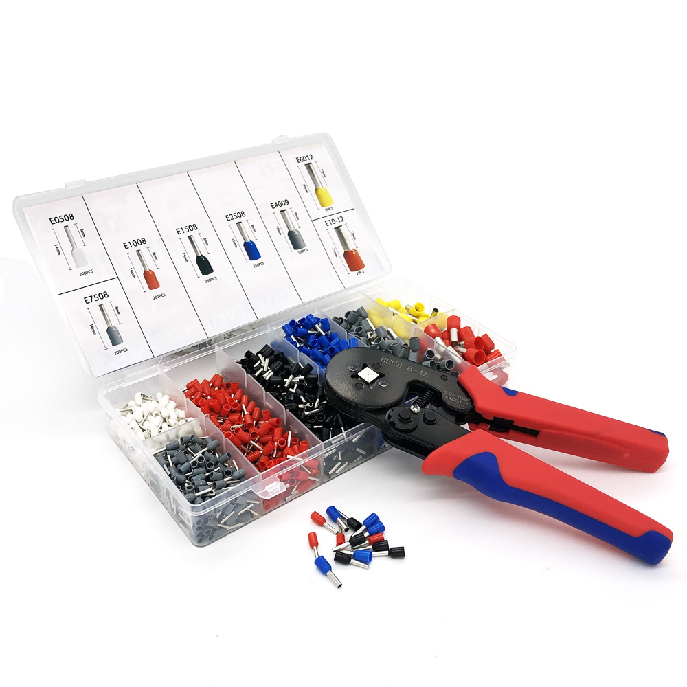 YTH Crimping Pliers Kit with 1200pcs Wire Ferrules Wire Crimper Tool Set for Electrical Wiring