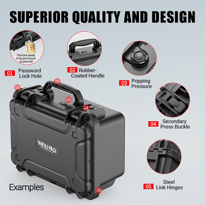 Professional Protection IP67 Waterproof Case For Instrument Equipment Custom Hard Plastic Protective Carry Case Foam Logo OEM
