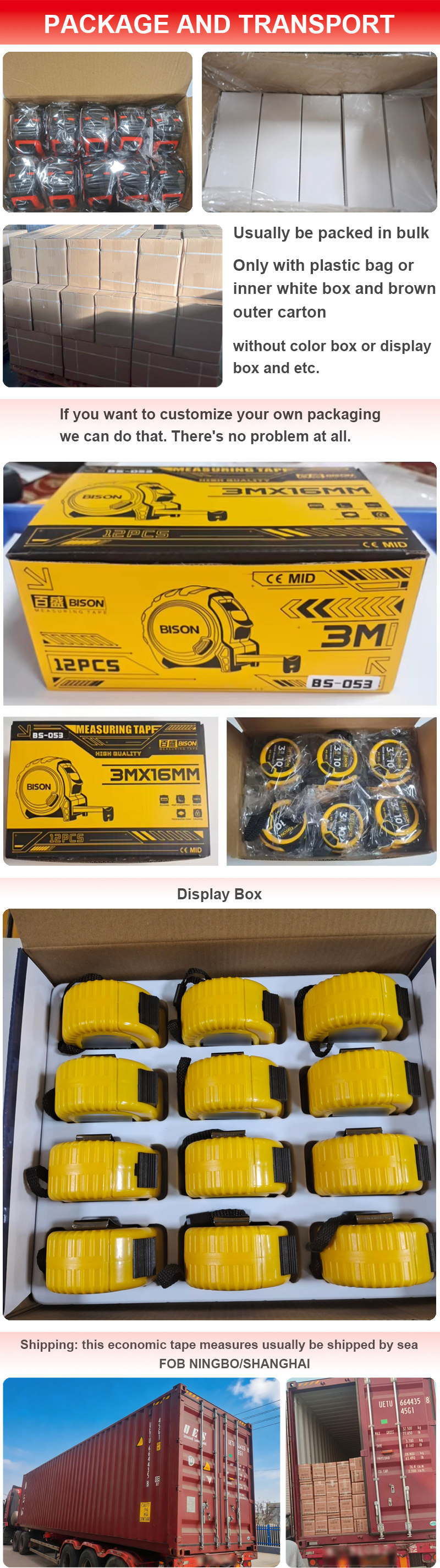 Detailed specifications of steel tape measure