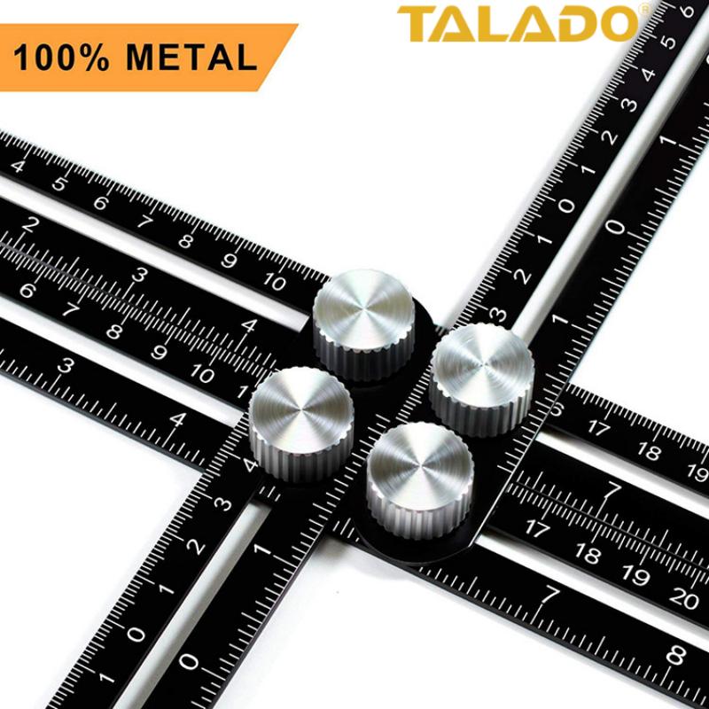 Heavy-Duty Aluminum Alloy Multi-Angle Ruler - Foldable Measuring Tool for Accurate Tile &amp; Wood Layouts