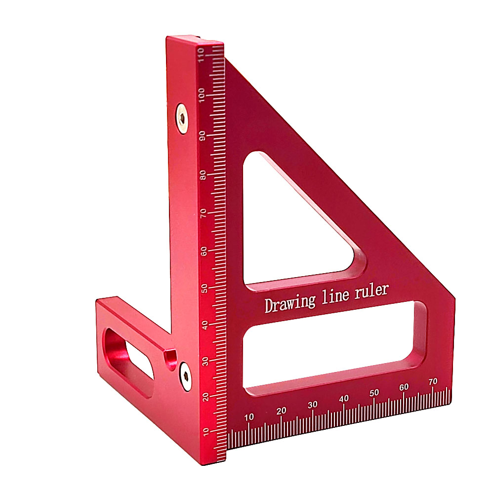 Woodworking Square Protractor Steel Miter Triangle Ruler High Precision Layout Measuring Tool for Engineer Carpenter