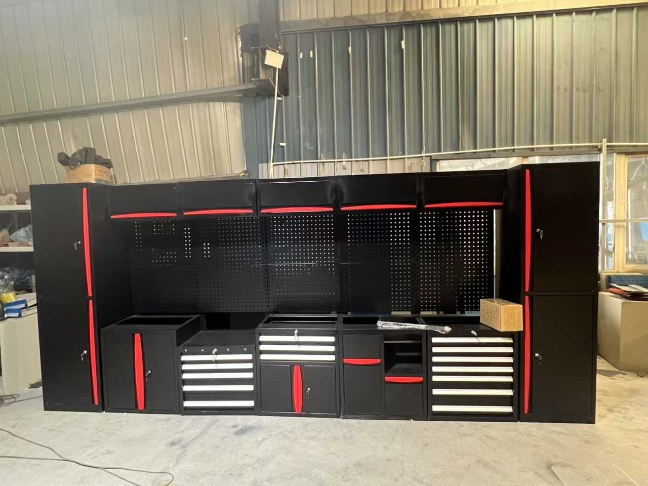 Heavy Duty Modular OEM Garage Workshop Car Versatile Metal Tool Storage Cabinet Box Combination Workbench Work Station