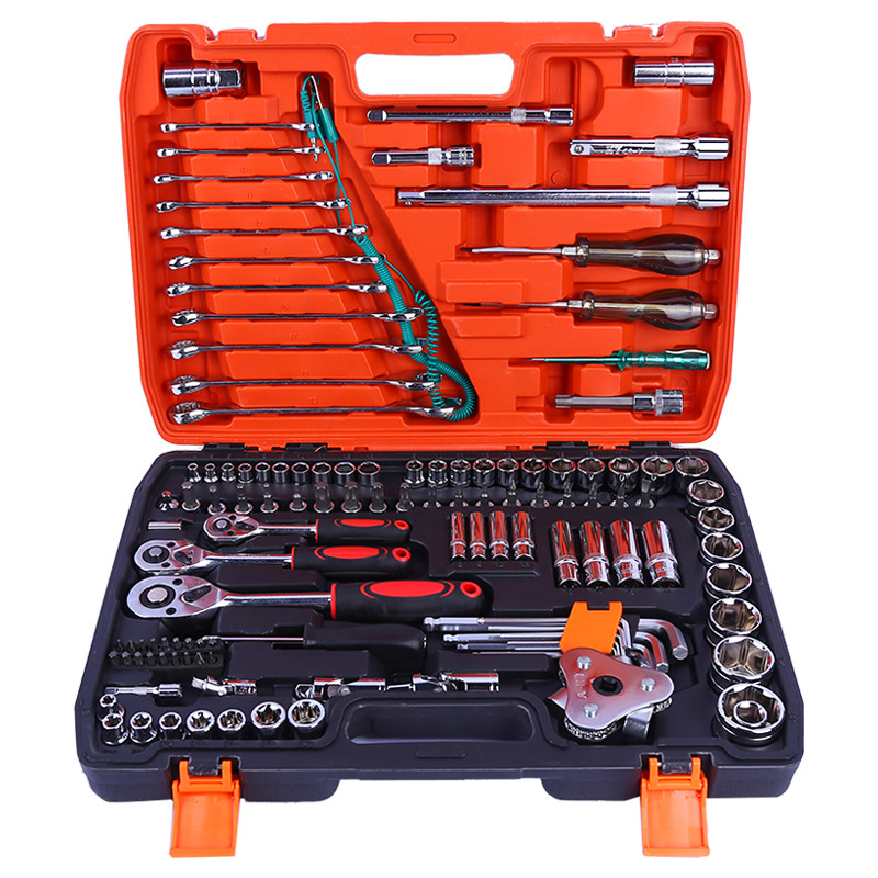 Hand-Powered Carbon Steel OEM Tool Kit 121pcs Automotive Repair Wrench Set