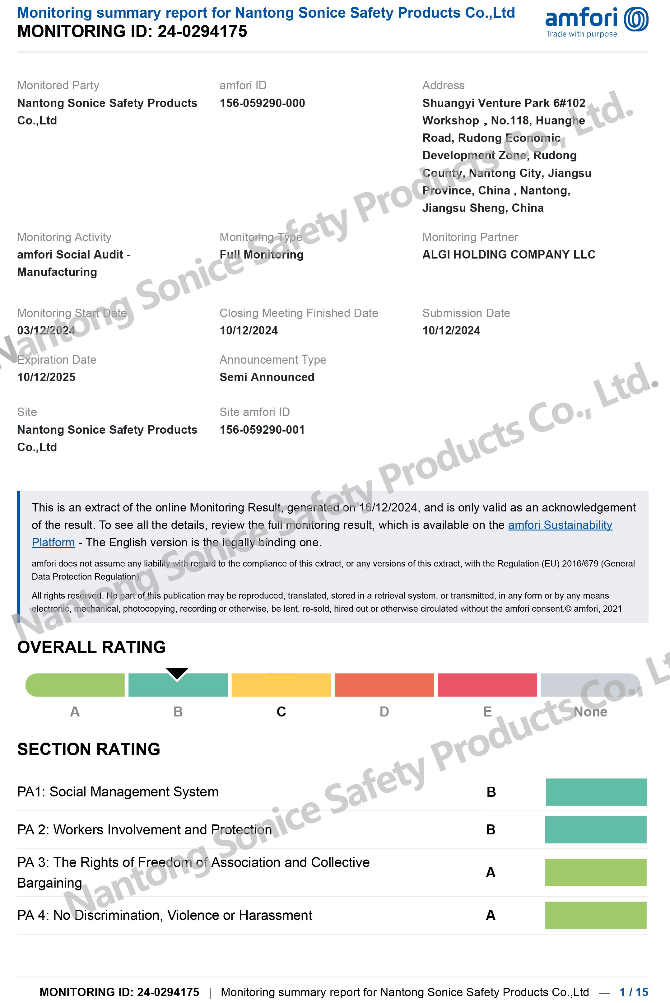 BSCI Certification