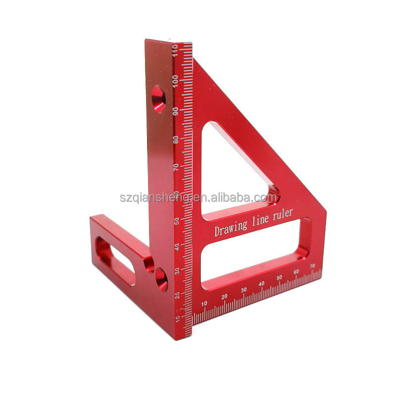 Woodworking Square Protractor Aluminum Alloy Miter Triangle Ruler High Precision Layout Measuring Tool